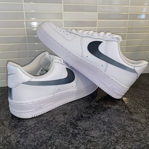 Grey fade/ombré custom hand-painted Nike Air Force 1 (size 9.5)
